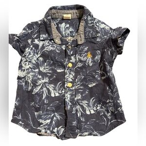 Floral blue baby Shirt